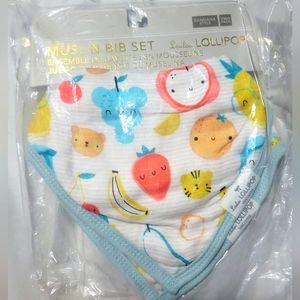 Muslin bib set (2 pieces)